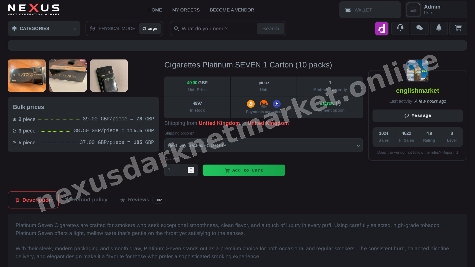 Nexus Market Dashboard